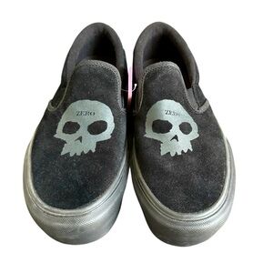 Straye Zero Skate Shoes Ventura Black Suede Skull Skateboarding NWT NEW Mens 9.5